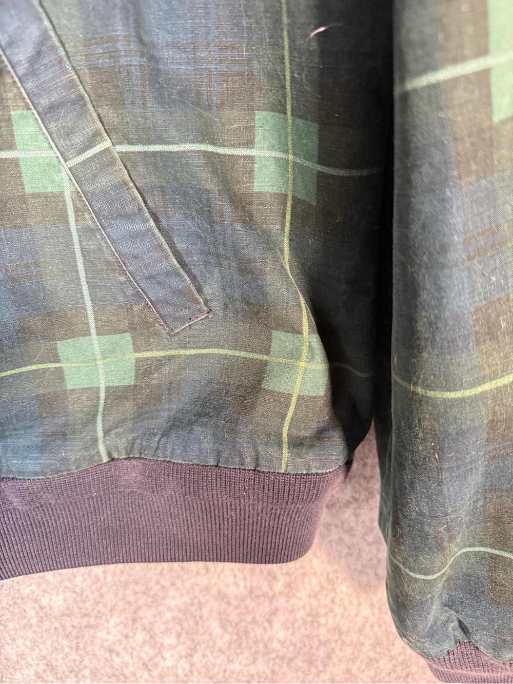 POLO Raph Lauren Harrington Jacket Tartan Black Watch Tartan Plaid Green Preppy - Picture 10 of 10